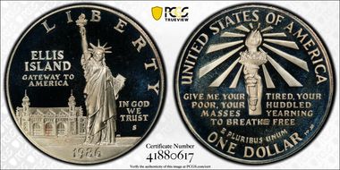 1986-S $1 Statue of Liberty PR67DCAM