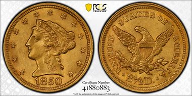 1850 $2.50 MS63