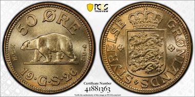 1926 HCN GJ 50 Ore KM-7 MS67