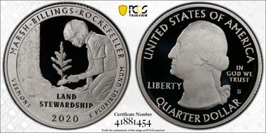 2020-S 25C Marsh-Billings-Rockefeller-Silver Limited Edition Proof Set PR70DCAM