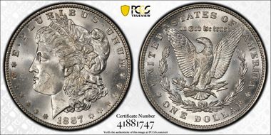1887/6 $1 MS65