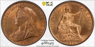 1898 1D S-3961 MS65RB