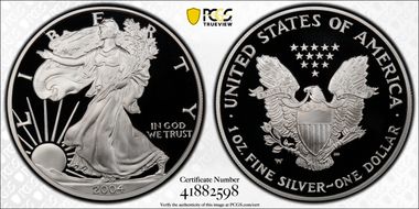2004-W $1 Silver Eagle PR70DCAM