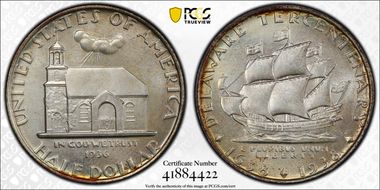 1936 50C Delaware MS67+