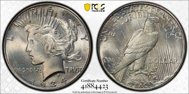 1934 $1 MS67