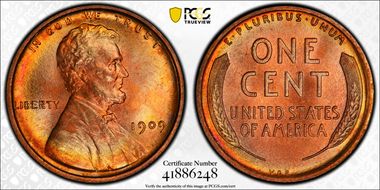 1909 VDB 1C MS67+ RD