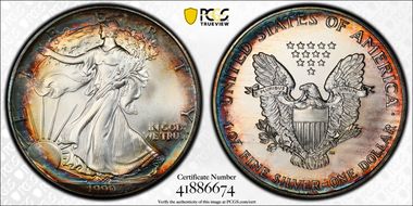1990 $1 Silver Eagle MS67