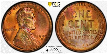 1949-S 1C MS65RB