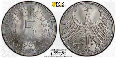 1967-F 5 Mk Regular Issue MS66