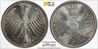 1958-D 5 Mk MS65