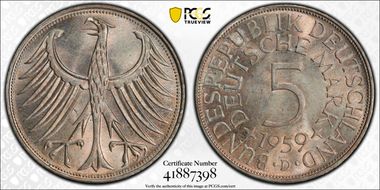 1959-D 5 Mk MS65