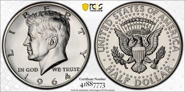 1964 50C Accented Hair, FS-401 PR65