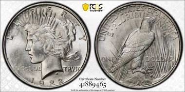 1922-D $1 MS66+