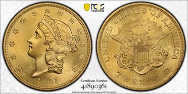 1851 $20 MS63