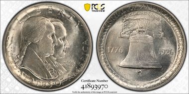 1926 50C Sesquicentennial MS64