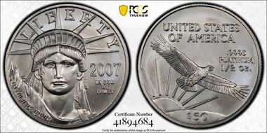 2007 $50 Statue of Liberty MS69