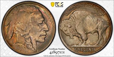 1914-D 5C MS66