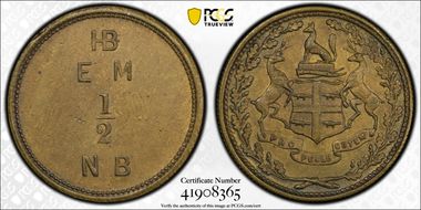 (c.1857) Tk 1/2 NB FT-2 BR-927 Gingras-220b Eastmain, Hudson's Bay Co. MS62