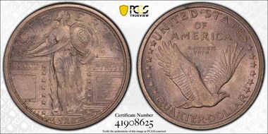 1917 25C Type 1 MS63FH