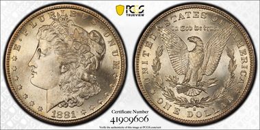 1881-S $1 MS66