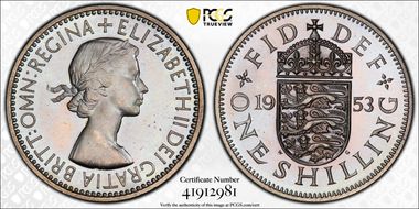 1953 Shil S-4139 English Rev PR65+ CAM