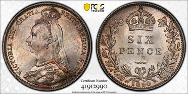 1890 6D S-3929 MS64+