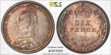 1892 6D S-3929 MS65