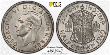 1940 1/2 Cr S-4080 AU58