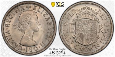 1958 1/2 Cr S-4145 MS64