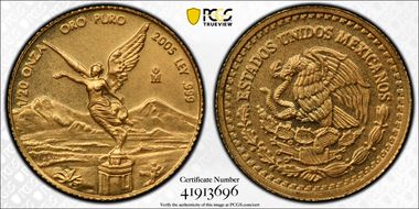 2005-Mo 1/20 oz Libertad Au MS68