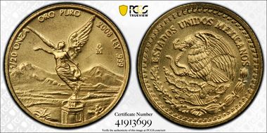 2008-Mo 1/20 oz Libertad Au MS69