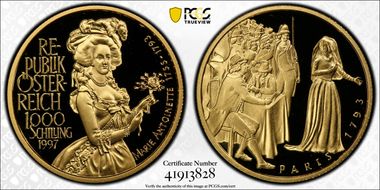 1997 1000 S Marie Antoinette PR70DCAM
