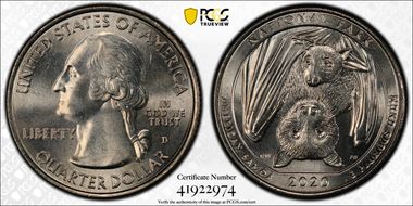 2020-D 25C American Samoa NP MS65