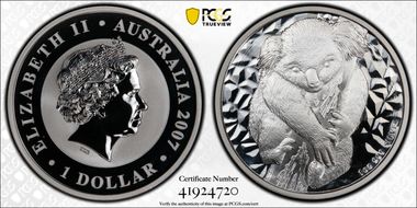 2007-P $1 Koala Ag SP70