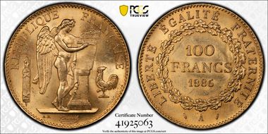 1886-A 100 Fr Gad-1137 F-552 MS64