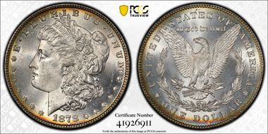 1878 7TF $1 Reverse of 1878 MS63