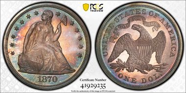 1870 $1 PR66