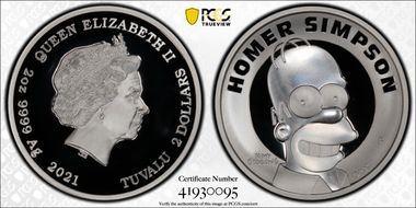 2021-P $2 Homer Simpson High Relief First Strike PR70DCAM