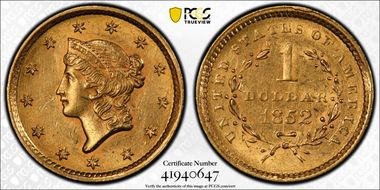 1852 G$1 MS61