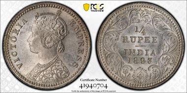 1893-C 1/4 Rup SW-6.316 MS63