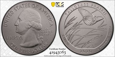 2020-P 25C Tallgrass Prairie NP 5 oz Silver SP70