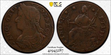 1787 CT 1/2P Draped Bust Left XF45BN