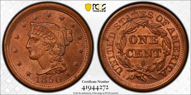 1850 1C N-7 MS65+ RB