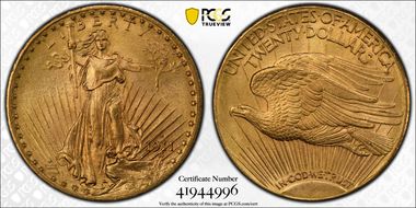 1911-D $20 MS65