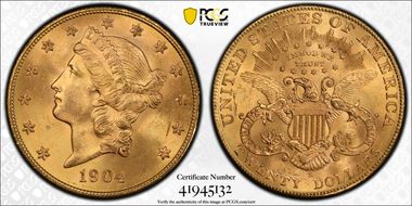1904-S $20 MS65