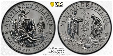2020 Medal Mayflower 400th Anniversary Reverse Proof First Strike PR70