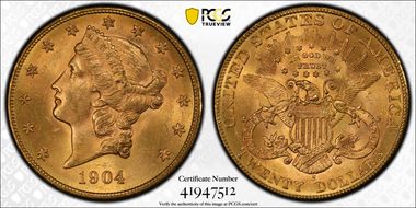 1904-S $20 MS64+