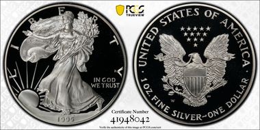 1995-W $1 Silver Eagle PR68DCAM