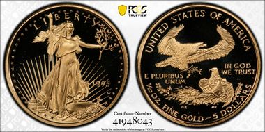 1995-W $5 Gold Eagle PR69DCAM