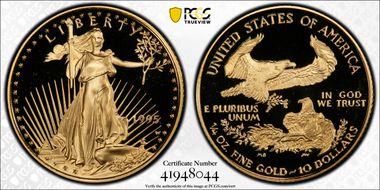 1995-W $10 Gold Eagle PR69DCAM
